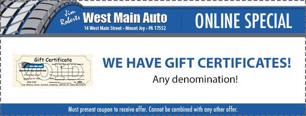 Gift Certificates Special